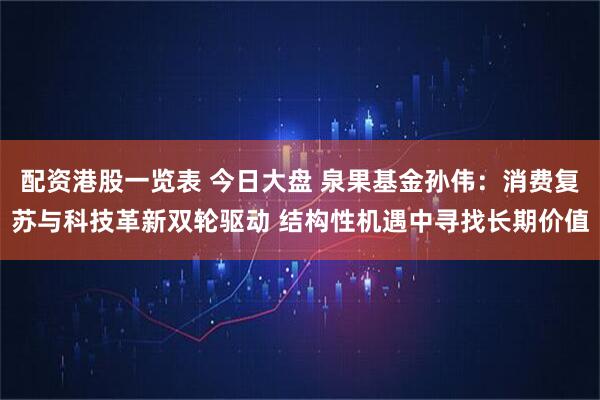 配资港股一览表 今日大盘 泉果基金孙伟：消费复苏与科技革新双轮驱动 结构性机遇中寻找长期价值